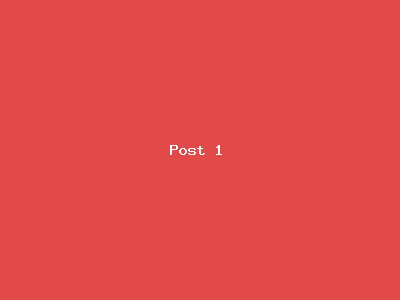 Post number 1