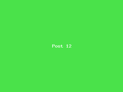 Post number 12