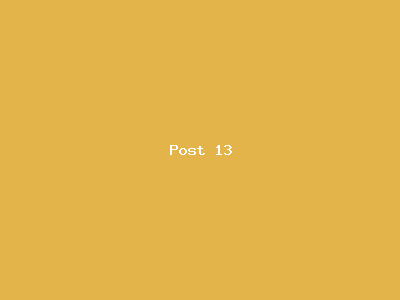 Post number 13