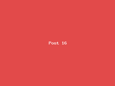Post number 16