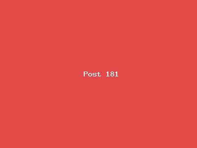 Post number 181