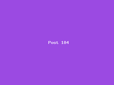 Post number 184