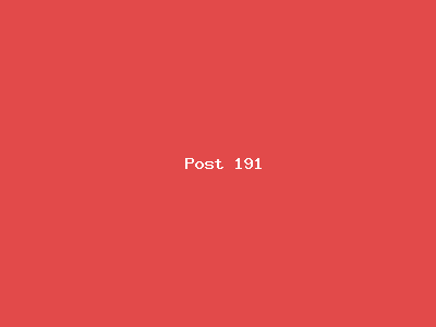 Post number 191