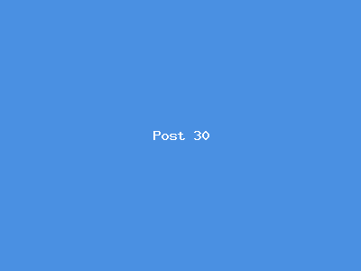 Post number 30