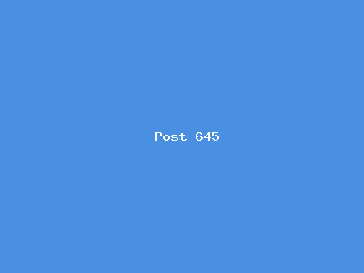 Post number 645
