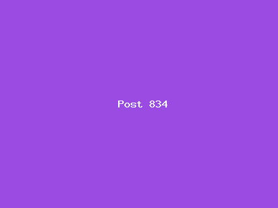 Post number 834